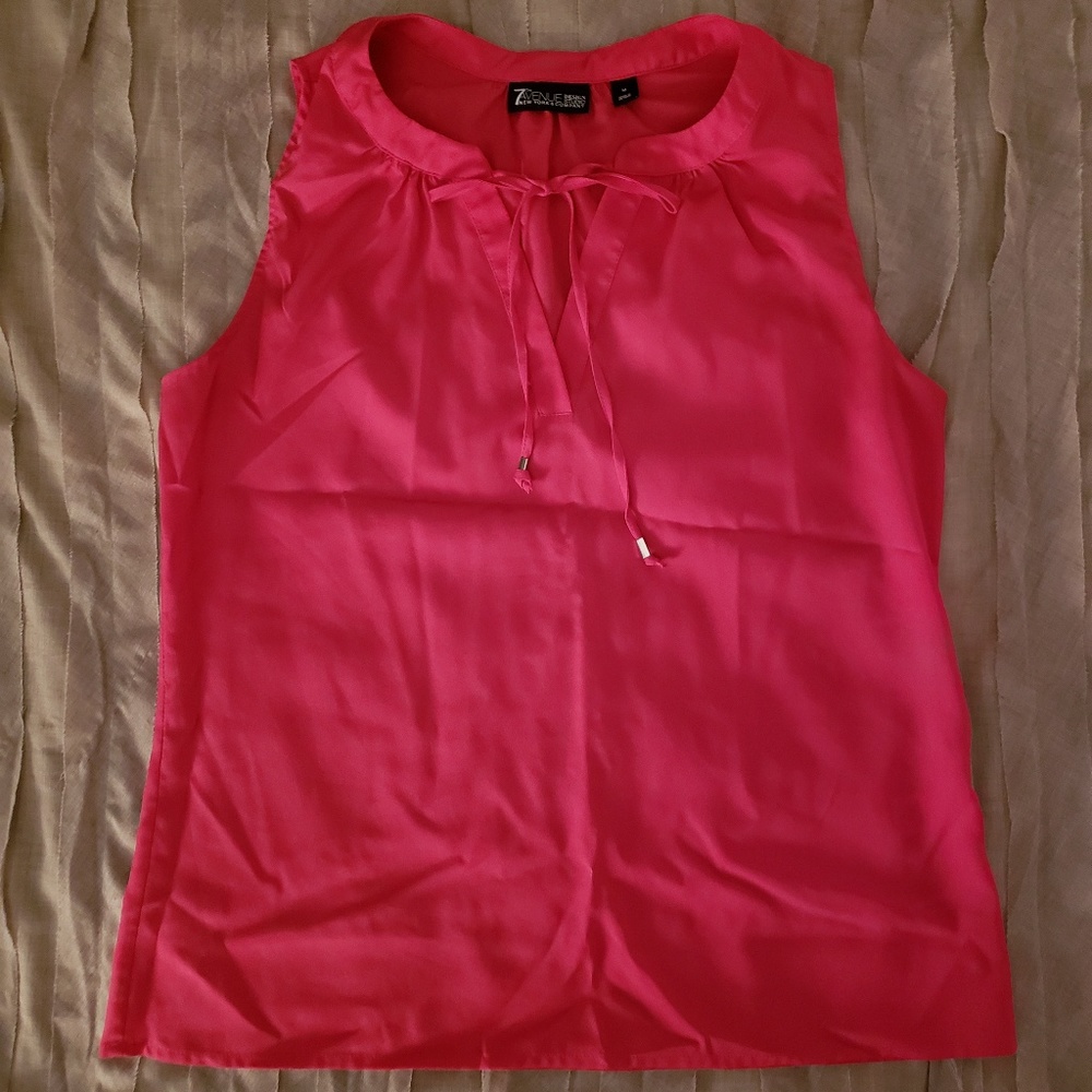 🔶️ 7th Avenue - Pink Tie-Front Shell Tank